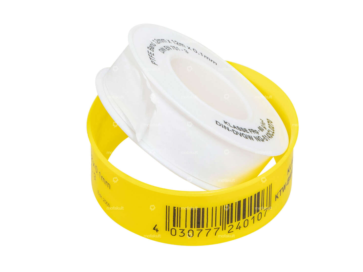 Fermit PTFE-Band 12 x 0.1 mm (12 m Rolle) weiss Carousel Image 1