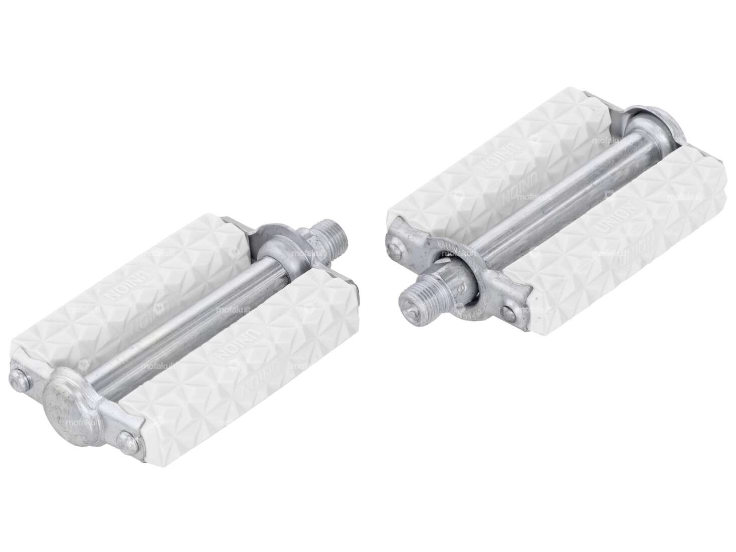 Pédales Union M14 x 1.25 blanc | Solex, Motobecane, Peugeot Carousel Image 1