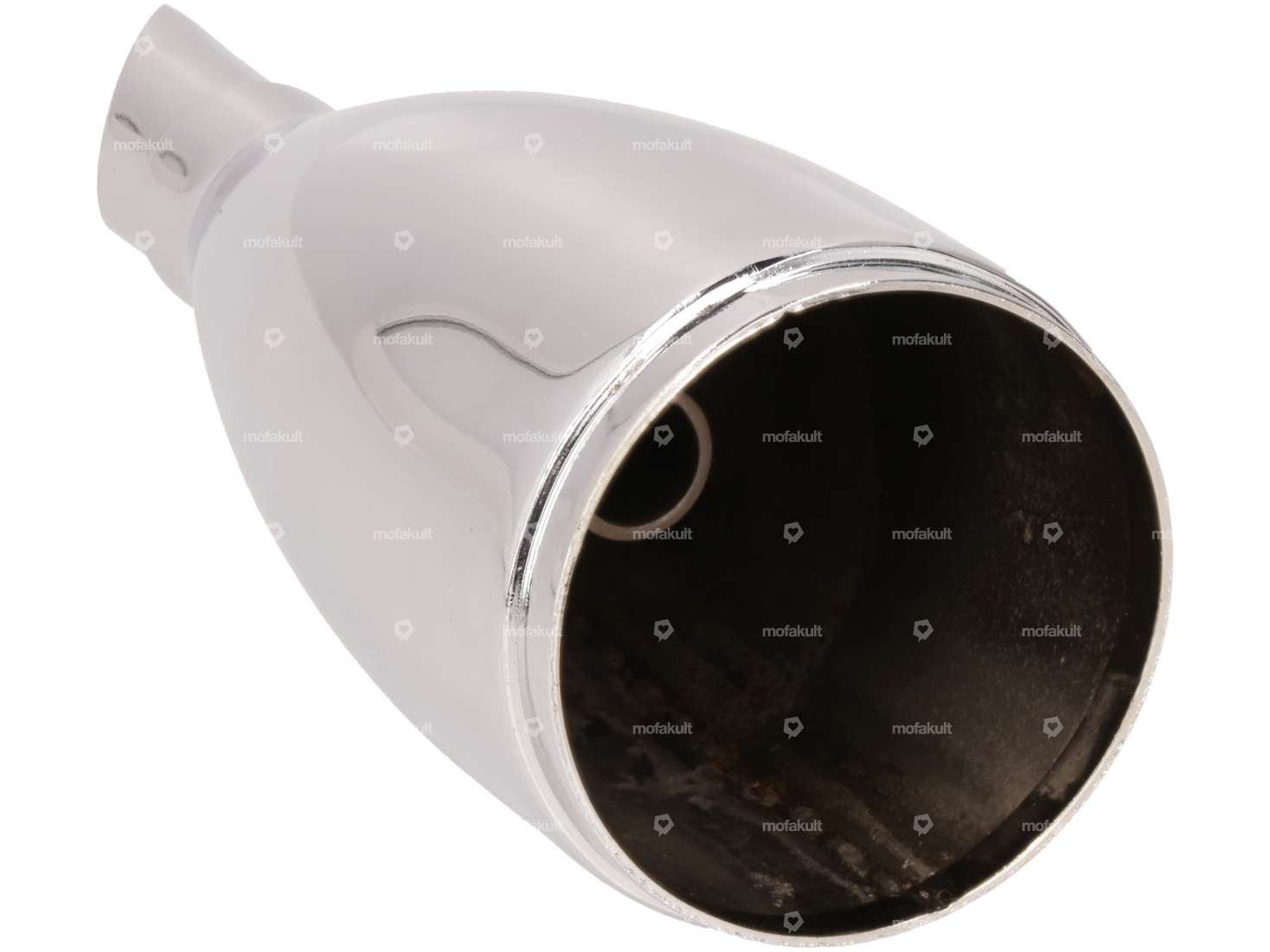 Embout d'échappement Flûte 65 mm sortant latéralement Chrome Carousel Image 2