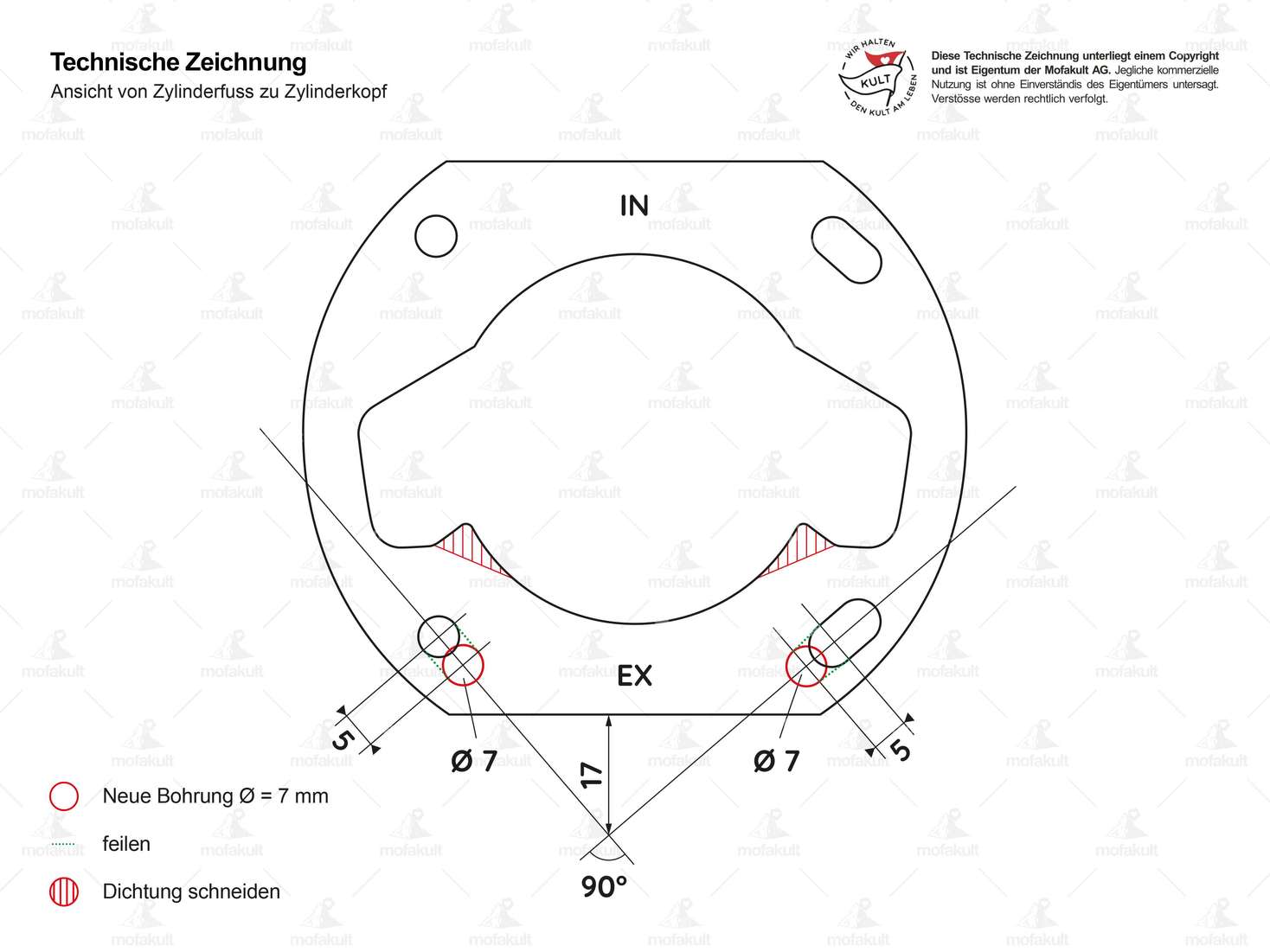 Athena 38 mm cylinder kit (incl. mounting parts) | Sachs (504), 505, 508 Carousel Image 5