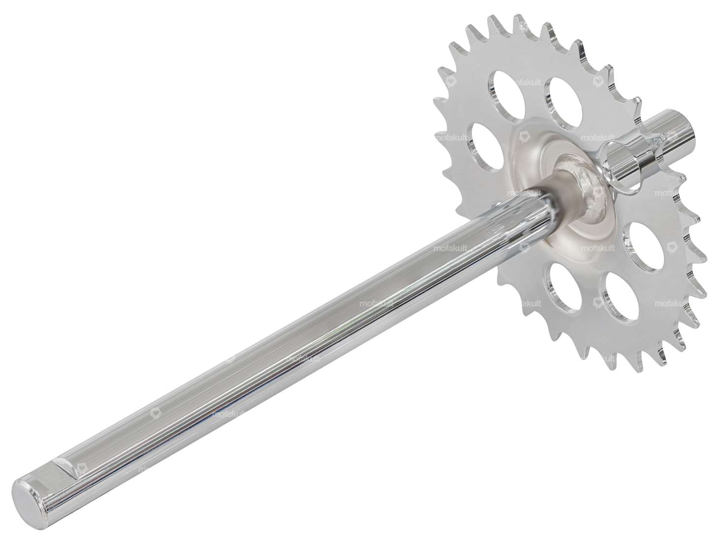 GPO Tretachse mit Kranz Chrom | Puch Supermaxi LG1, LG2 Carousel Image 2