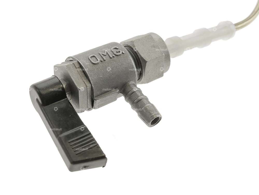 OMG robinet d'essence horizontal M12x1 (avec écrou) sortant par le bas Carousel Image 3