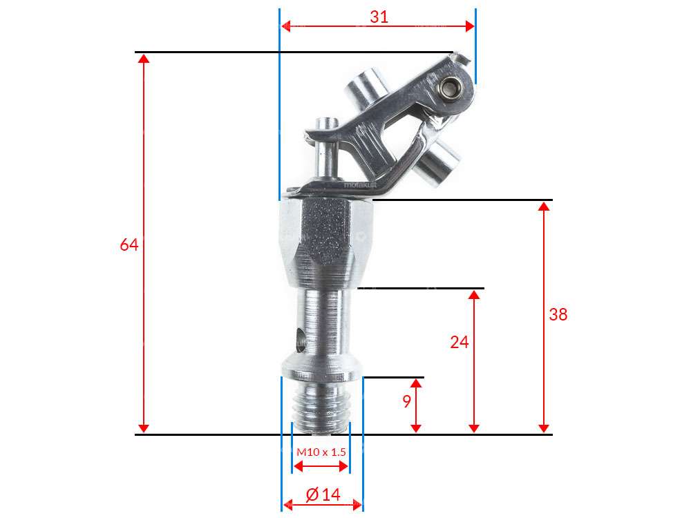 GPO Dekompressor M10x1.5 45° Carousel Image 4