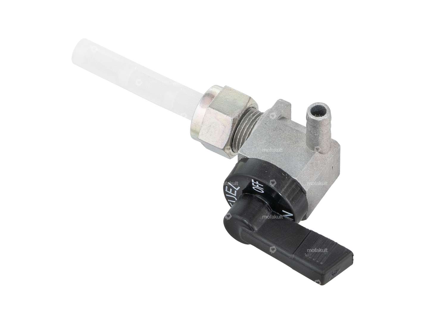 Robinet d'essence OMG vertical M12x1 marqué (avec écrou-raccord) sortant à droite Carousel Image 2