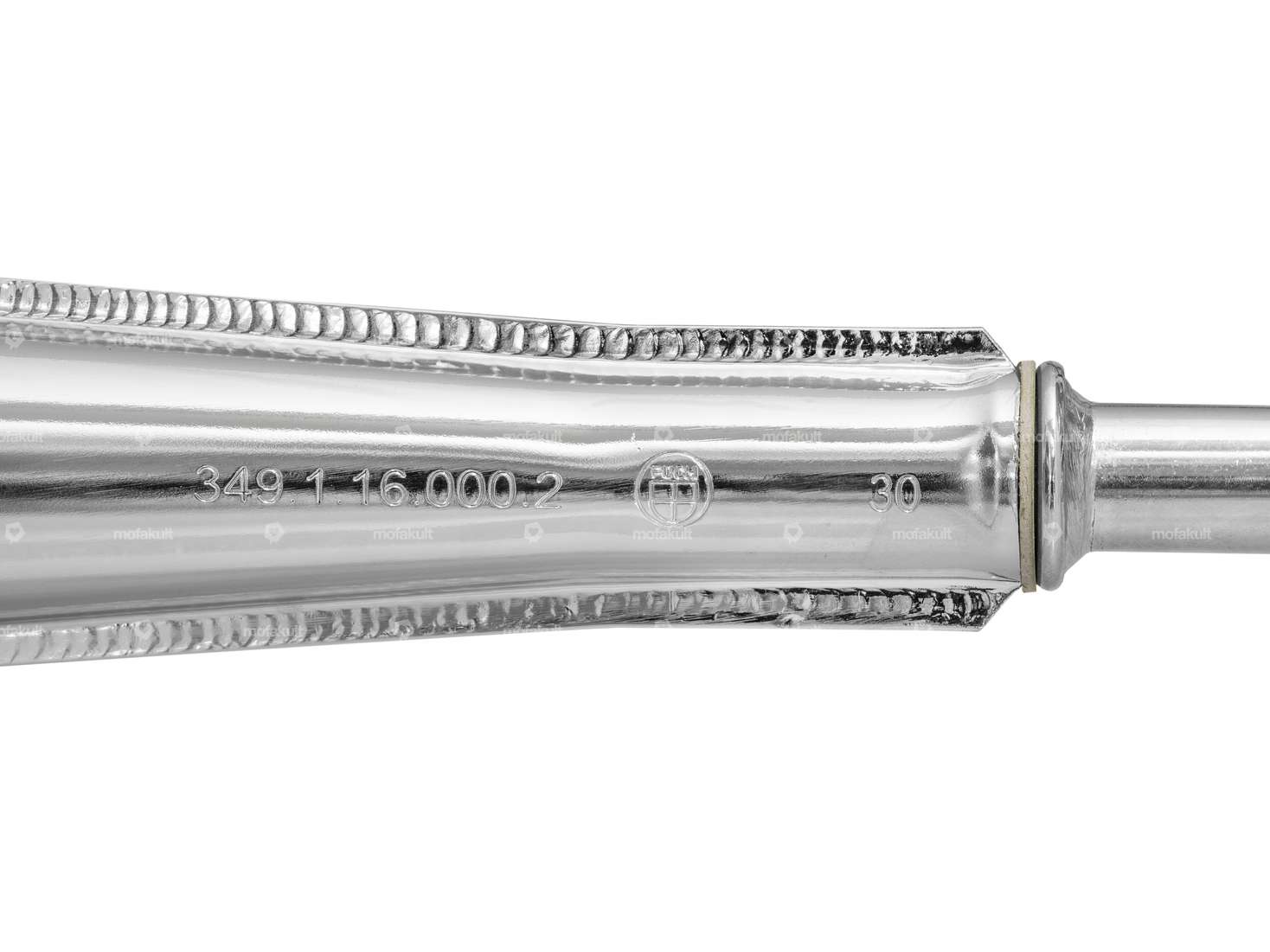 Jamarcol Auspuff 22 mm 2-Teiler Nachbau (mit Nummer & Logo) | Puch Carousel Image 5