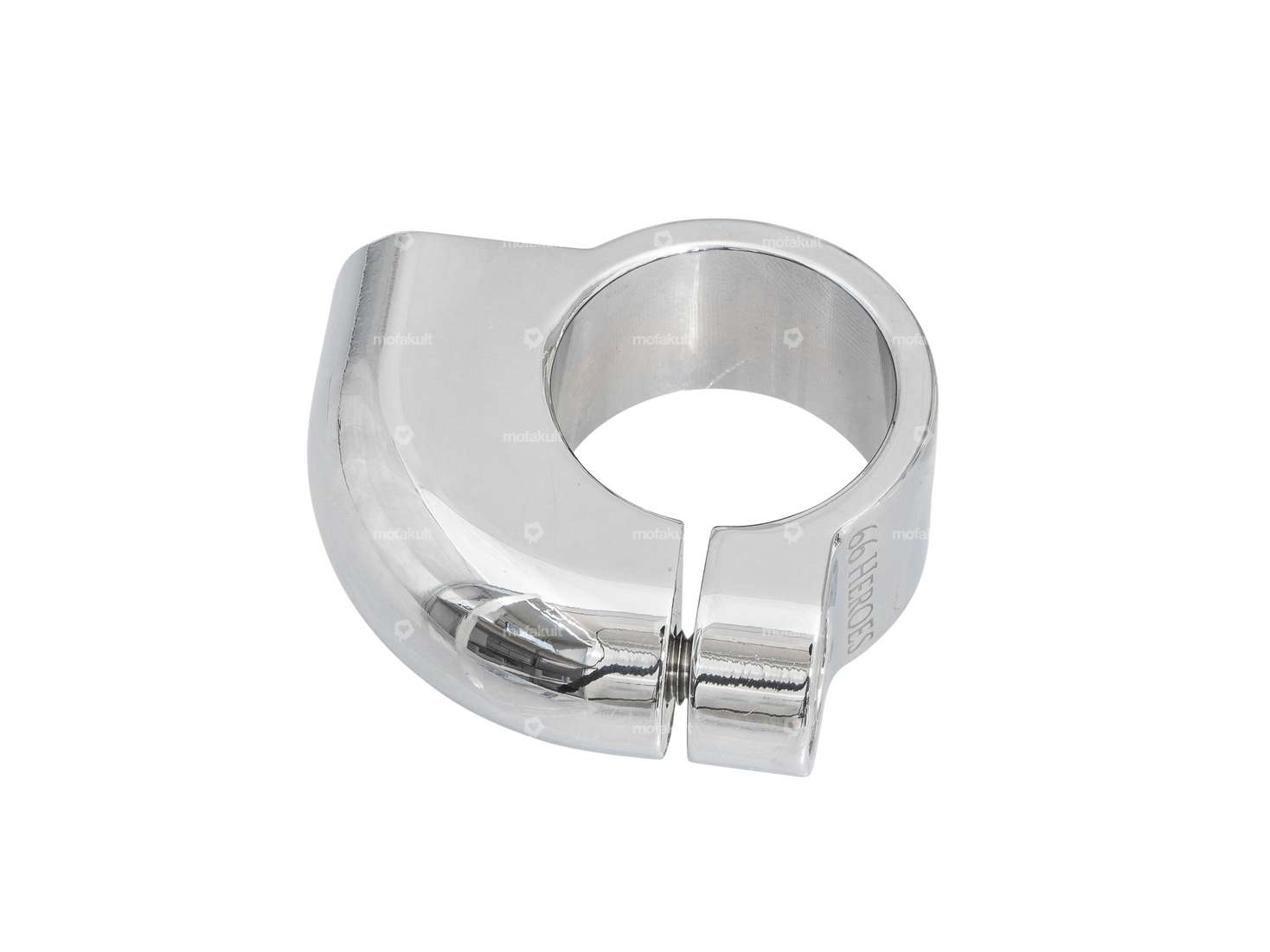 66HEROES Support de rétroviseur M10 Alu Chrome Carousel Image 2