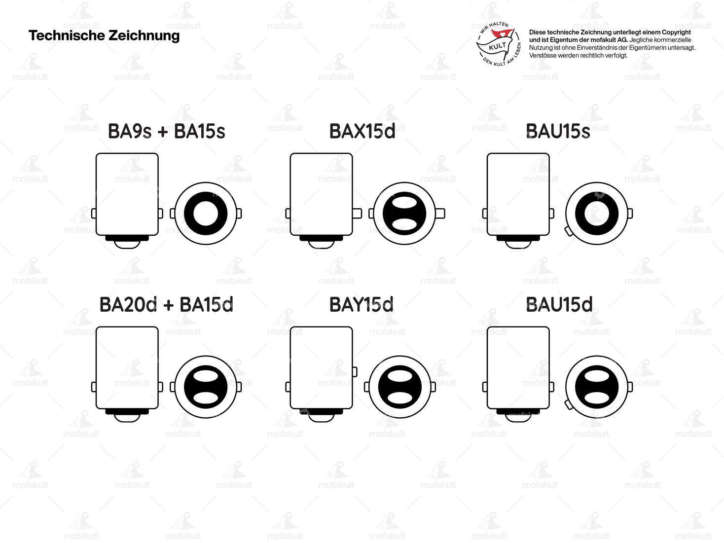 swiing® revival Ampoule 12V - 21/5W (BA15d) 2 fils Carousel Image 2