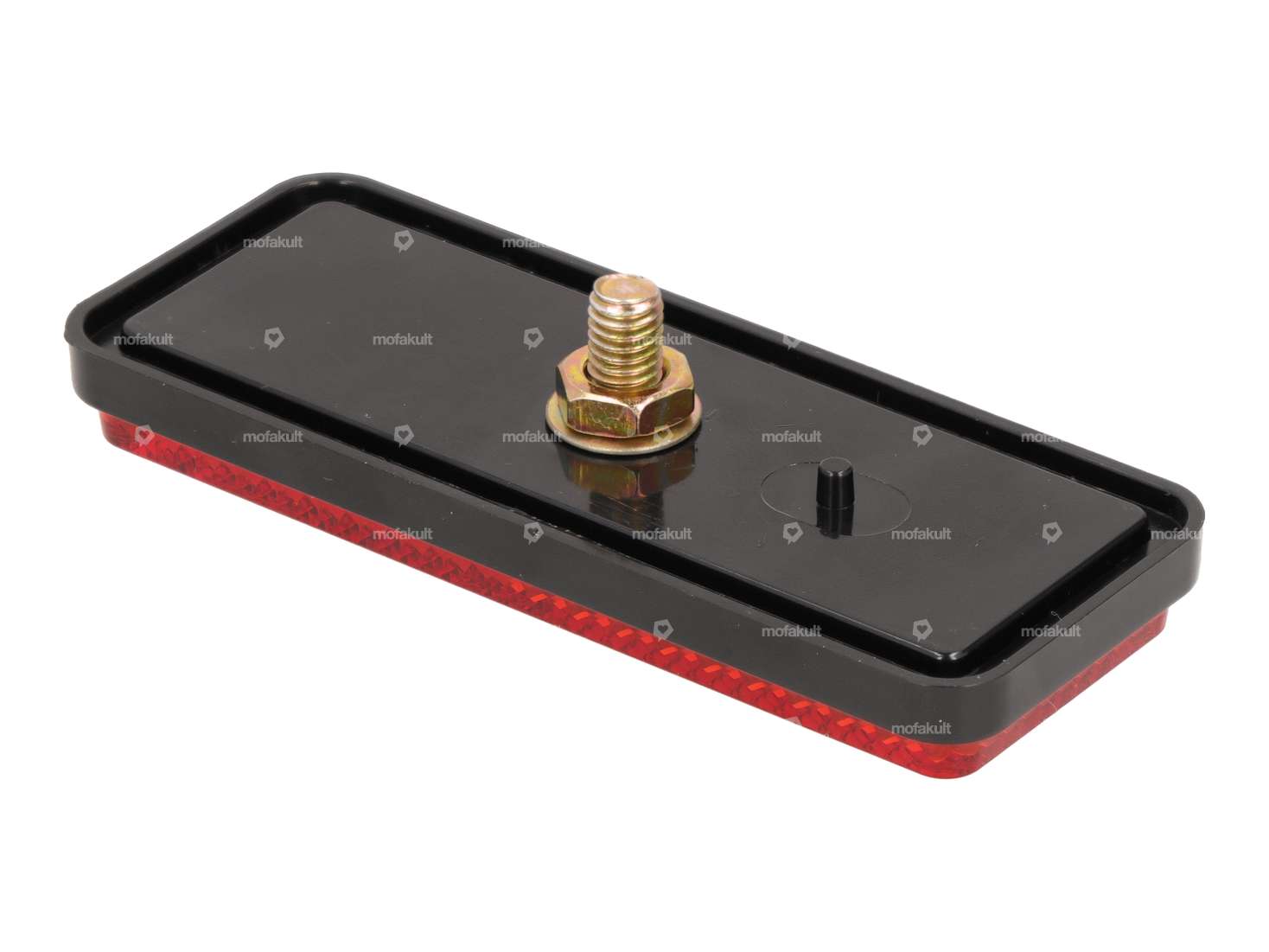 Réflecteur 90 x 35 mm avec vis sans tête carrée rouge Carousel Image 2