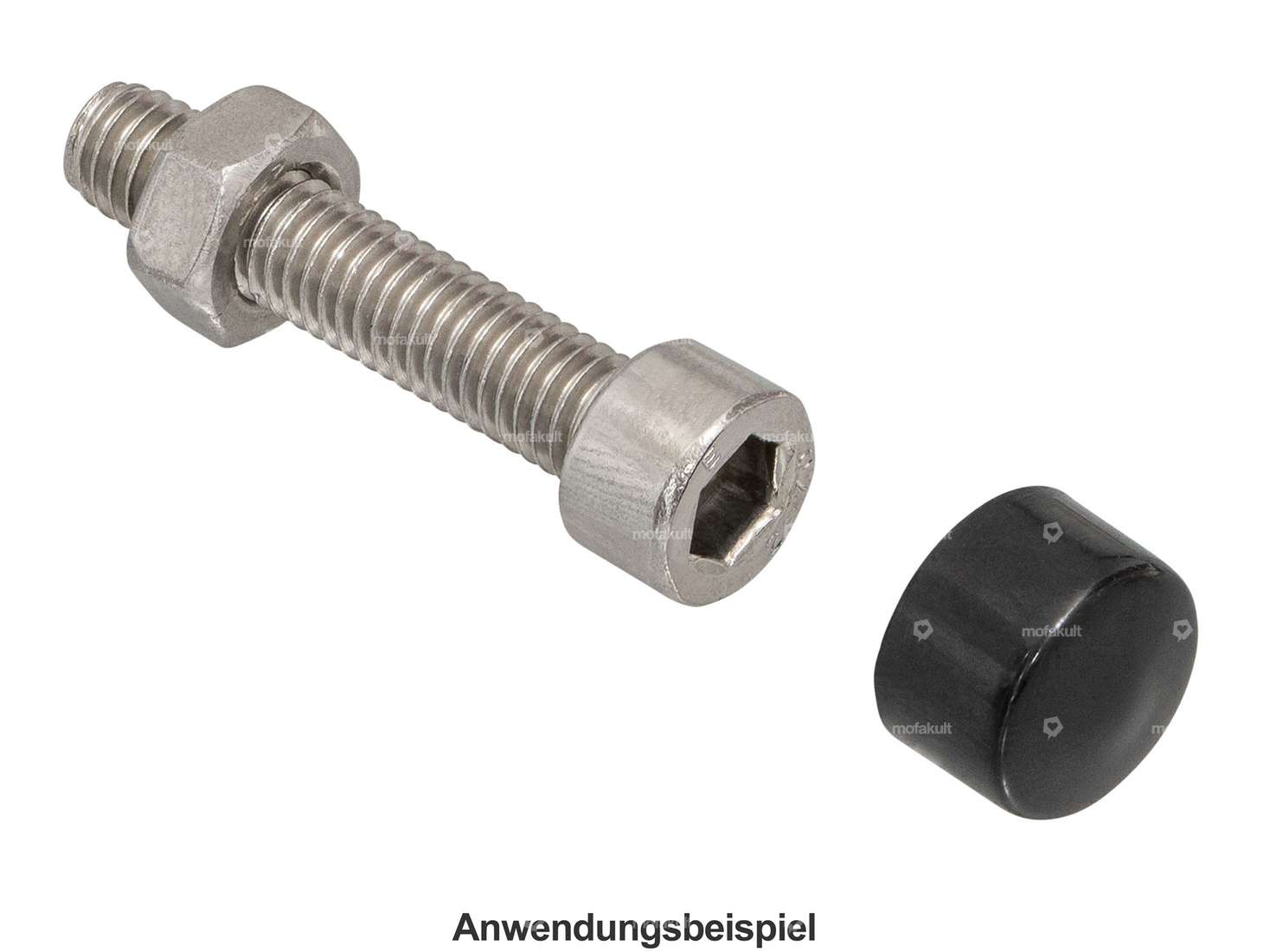 Cache tête à six pans creux M8 noir Carousel Image 3