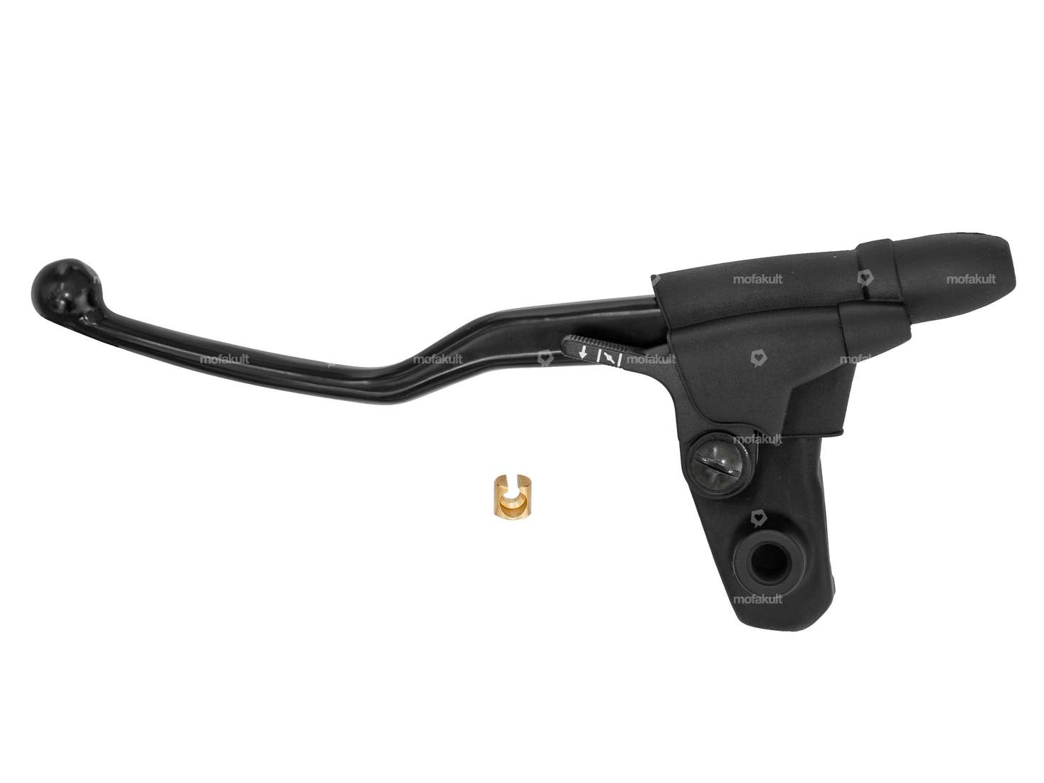 Poignée de frein Domino alu gauche avec levier déco noir Carousel Image 1