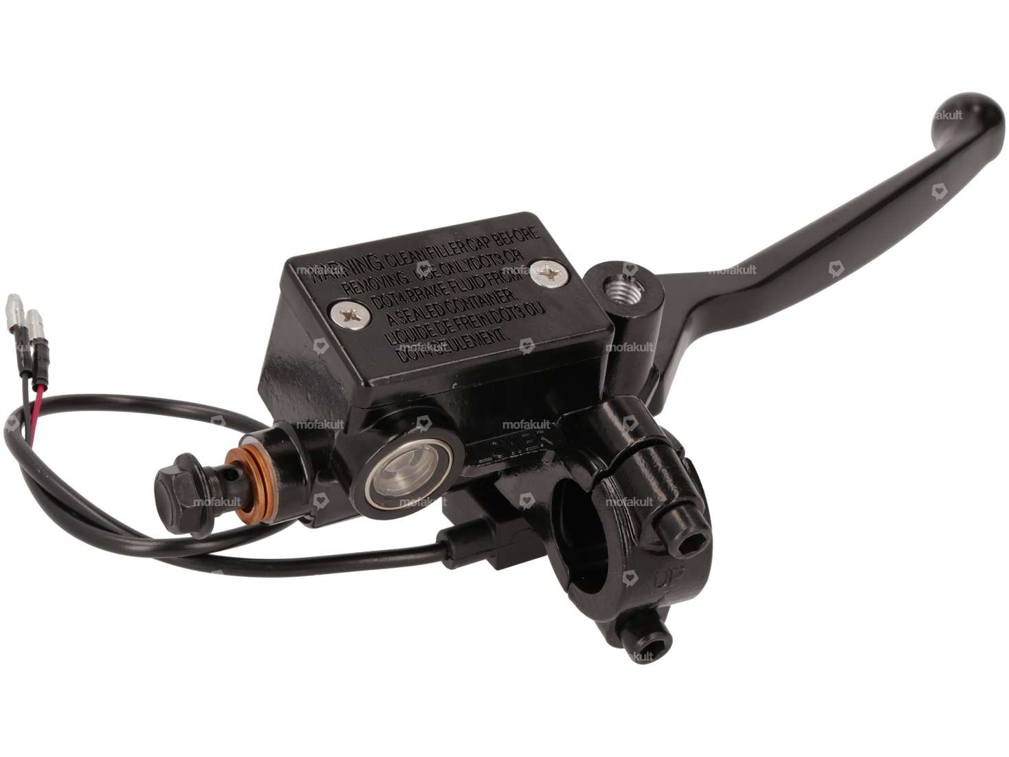 Brake lever right disc brake with oil reservoir black Carousel Image 2