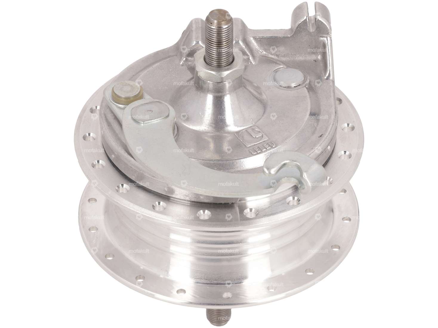 LELEU wheel hub spoke wheel front 36 holes with anchor plate & axle | Puch Carousel Image 1