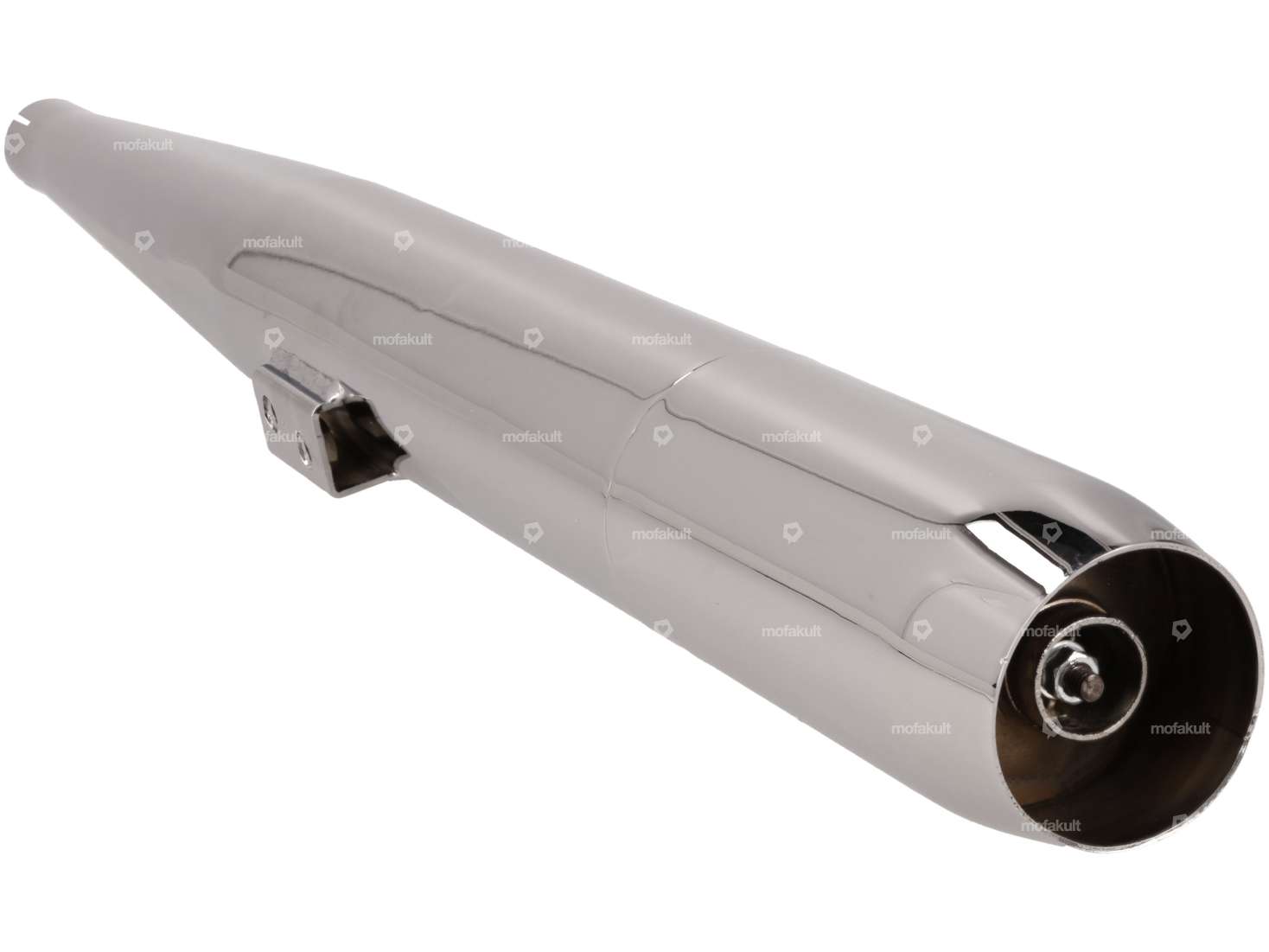 Jamarcol muffler cigar Ø 32 / 70 mm with lug chrome | Kreidler Carousel Image 3