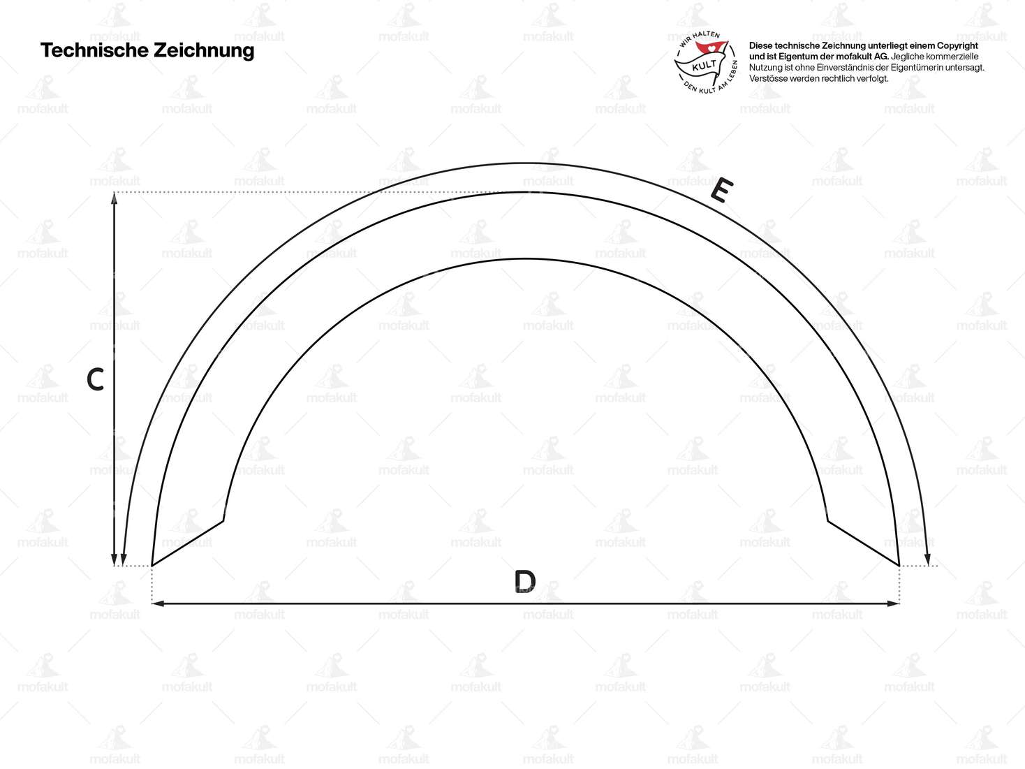 Front fender chrome (new model) original | Tomos A35, Classic Carousel Image 5