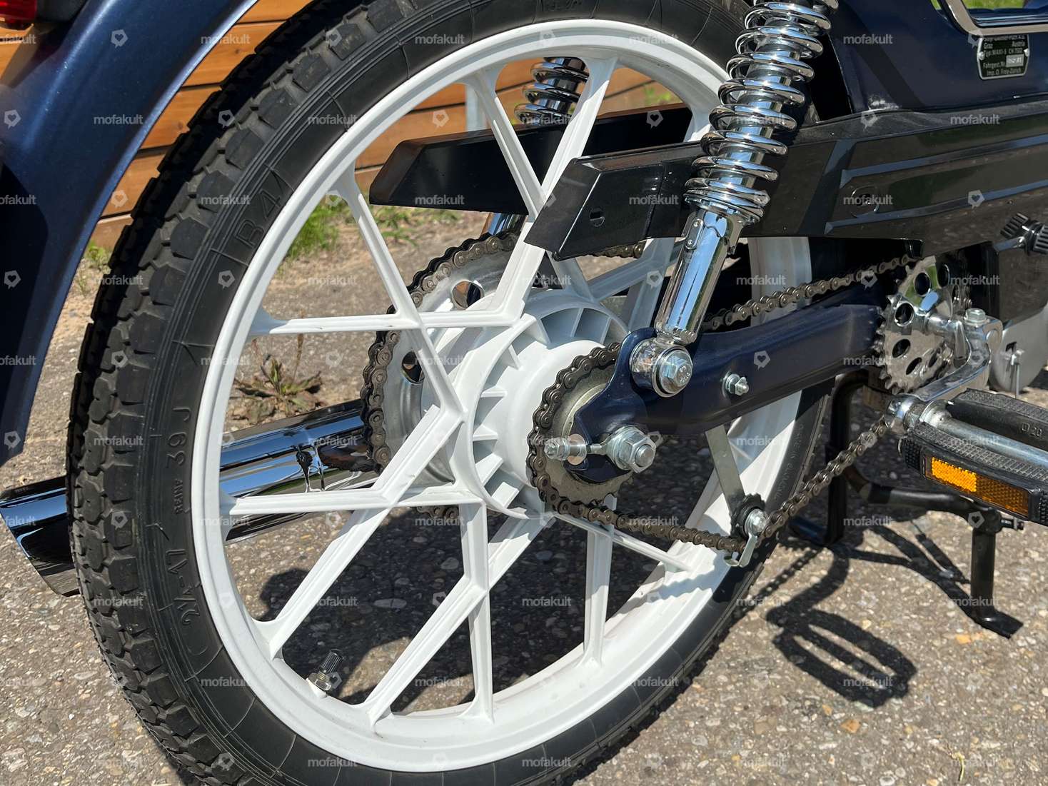 swiing® revival Ressort de rappel Grimeca Snowflake Plaque d'ancrage de frein arrière Inox | Puch Carousel Image 3