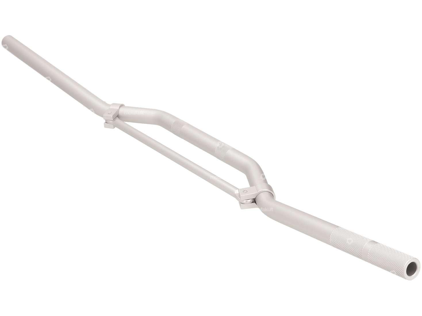 Guidon de course plaque de fourche 8 cm / large aluminium argenté Carousel Image 2