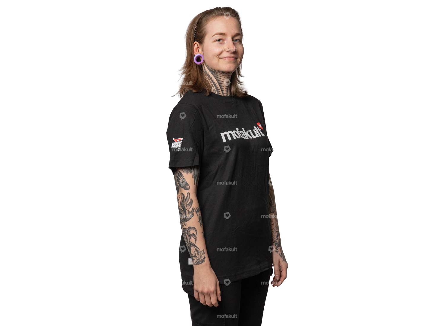 mk-Merch T-Shirt «Herz» schwarz Carousel Image 4