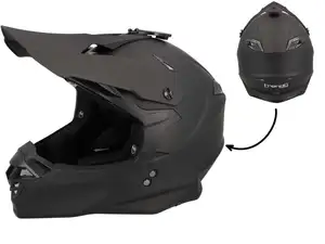 Casque de cross "Trendy" noir mat (S-L) Casque de cross "Trendy" noir mat (S-L)