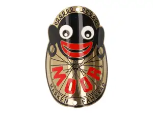 "Moor" brand plate on the head tube (curved) "Moor" brand plate on the head tube (curved)