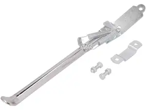 Béquille latérale droite fixation plate 31 cm chrome Béquille latérale droite fixation plate 31 cm chrome