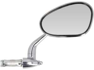 Rétroviseur Bumm ovale droit court version enfichable chrome Rétroviseur Bumm ovale droit court version enfichable chrome