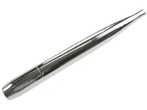 Pot d'extrémité cigare Ø 28 / 65 mm (embout fermé) Chrome Pot d'extrémité cigare Ø 28 / 65 mm (embout fermé) Chrome