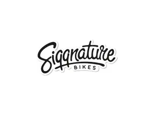 Autocollant Siggnature "Siggnature Bikes" 70 x 30 mm blanc Autocollant Siggnature "Siggnature Bikes" 70 x 30 mm blanc
