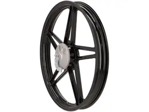 Roue avant 17" en fonte noire avec plaque d'ancrage de frein Roue avant 17" en fonte noire avec plaque d'ancrage de frein