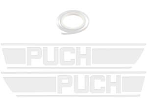 Adhesive kit tank white foil plot | Puch X30 Adhesive kit tank white foil plot | Puch X30