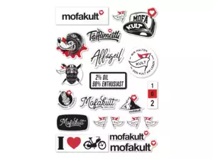 mk-Merch Feuille d'autocollants mofakult A4 297x210 mk-Merch Feuille d'autocollants mofakult A4 297x210