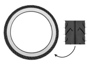 Mitas 2.50 x 16" Reifen MC2 Semi-Slick Weisswand Mitas 2.50 x 16" Reifen MC2 Semi-Slick Weisswand