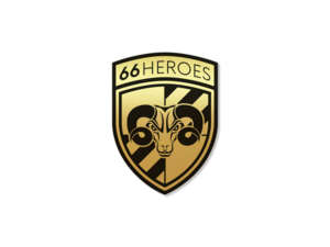 Autocollant "66HEROES" 27 x 35 mm or Autocollant "66HEROES" 27 x 35 mm or