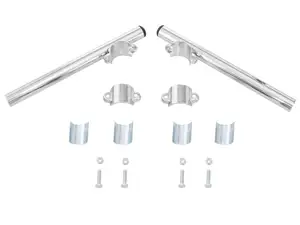 Guidon muet 25 cm chromé (talon de fourche 26 - 28 mm) Guidon muet 25 cm chromé (talon de fourche 26 - 28 mm)