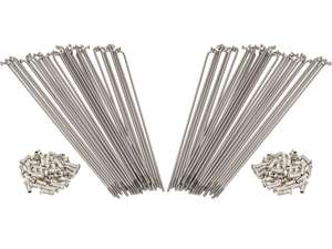 WWS 17" Set de rayons incl. nipple (jante à rétropédalage HR90-moyeu) Inox WWS 17" Set de rayons incl. nipple (jante à rétropédalage HR90-moyeu) Inox