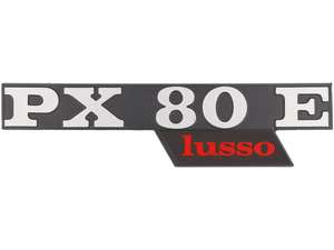 RMS emblem side cover left "PX 80 E lusso" aluminum | Vespa PX80 Lusso RMS emblem side cover left "PX 80 E lusso" aluminum | Vespa PX80 Lusso