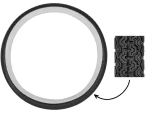 Pneu Fortune 2.00 x 19" F-899 2.P.R. Allround paroi blanche Pneu Fortune 2.00 x 19" F-899 2.P.R. Allround paroi blanche