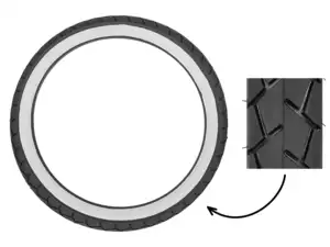 Pneus Mitas 2.50 x 17" MC11 Semi-Slick paroi blanche Pneus Mitas 2.50 x 17" MC11 Semi-Slick paroi blanche