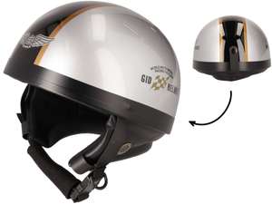Casque à casserole argenté avec bandes Casque à casserole argenté avec bandes