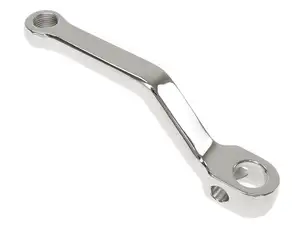 GPO Pédalier gauche chromé 157 mm fortement coudé, carré GPO Pédalier gauche chromé 157 mm fortement coudé, carré