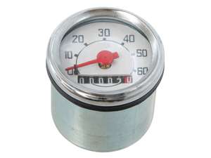 Speedometer 60 km/h Ø 48 mm (Veglia replica) without bracket | Piaggio Ciao, SI, Bravo, Boxer Speedometer 60 km/h Ø 48 mm (Veglia replica) without bracket | Piaggio Ciao, SI, Bravo, Boxer