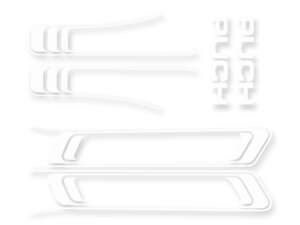 Jeu d'autocollants pour réservoir et cadre, film support en PVC blanc | Puch Maxi S Jeu d'autocollants pour réservoir et cadre, film support en PVC blanc | Puch Maxi S
