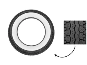 Pneus Mitas 3.50 x 10" B14 Allround paroi blanche (scooter) Pneus Mitas 3.50 x 10" B14 Allround paroi blanche (scooter)