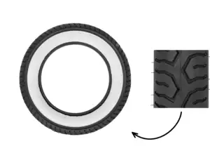 Pneus Mitas 3.00 x 10" MC12 Allround blanc mur scooter Pneus Mitas 3.00 x 10" MC12 Allround blanc mur scooter