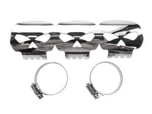 Exhaust heat plate "Skull" chrome Exhaust heat plate "Skull" chrome