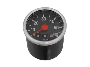 Tachymètre VDO 60 km/h Ø 48 mm (conversion USA en miles) NOS Tachymètre VDO 60 km/h Ø 48 mm (conversion USA en miles) NOS
