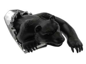 Figurine décorative Hunting Bear grande Chrome / noir Figurine décorative Hunting Bear grande Chrome / noir