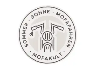 mk-Merch autocollant "Sommer Sonne Mofafahren" rond mk-Merch autocollant "Sommer Sonne Mofafahren" rond