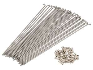 Jeu de rayons WWS 22" avec écrous (2.6 x 249 mm) Inox Jeu de rayons WWS 22" avec écrous (2.6 x 249 mm) Inox