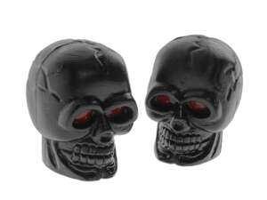 Bouchons de valve tête de mort noir Bouchons de valve tête de mort noir