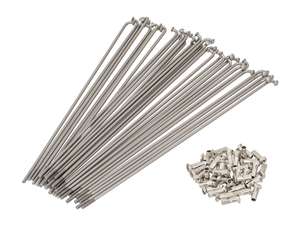 WWS 19" Jeu de rayons avec écrous (2.6 x 212 mm) Inox WWS 19" Jeu de rayons avec écrous (2.6 x 212 mm) Inox